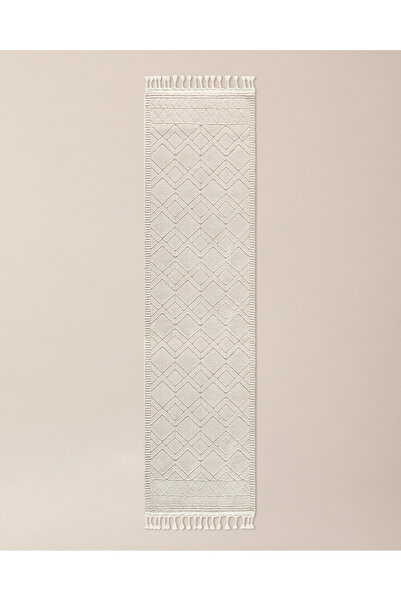 Madame Coco Clarice Halı - Bej - 80x300 Cm