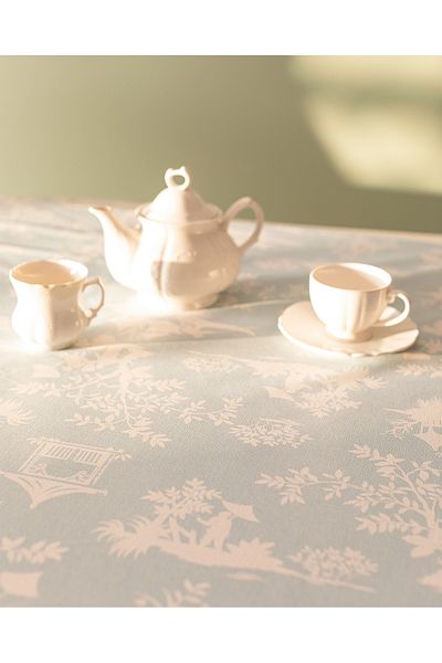 Madame Coco Fata de masa PVC albastru deschis Nora - 140x200 cm
