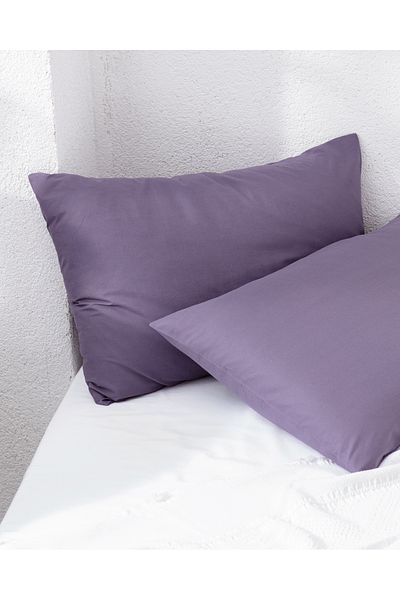 Madame Coco Manon 100% Cotton 2-piece Pillow Case Set - Purple
