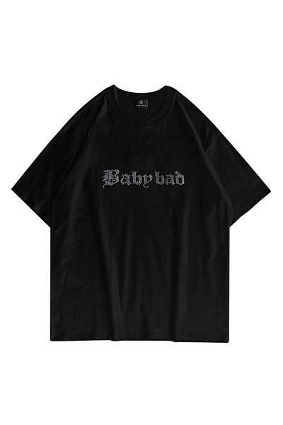 Trendiz Μαύρο μωρό μπλουζάκι Unisex με σχέδιο Bad Stone