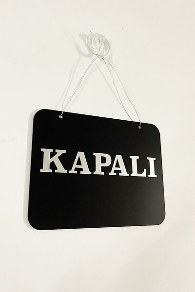 Kuzeylina Store Open Closed Sign Plexiglass - 20*15 cm - Mirrored Silver Plexiglass