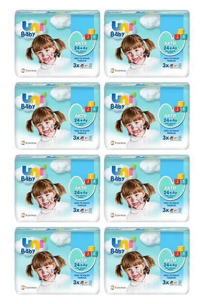 Uni Baby Active Wet Wipes 24 X 52 Pieces