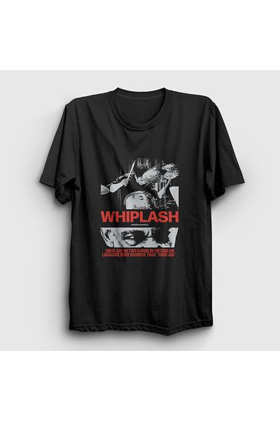 Presmono Унисекс черна тениска Whiplash - барабанист Good Job 480303tt