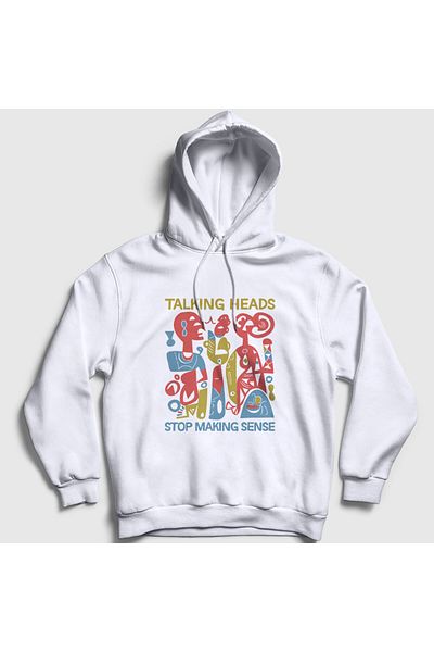 Presmono Unisex Λευκό Φούτερ με κουκούλα Stop Making Sense Talking Heads 493649 ττ