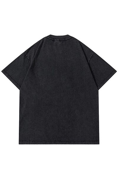 Trendiz Μπλουζάκι Unisex Washed Yellow Skull Anthracite