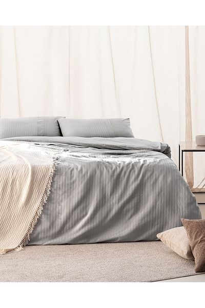 Madame Coco Adrien Ribbed Single Duvet Cover Set