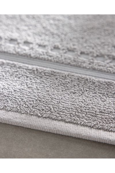 Madame Coco Angeline Gray Cotton Foot Towel - 50x80cm-NaturalCollection