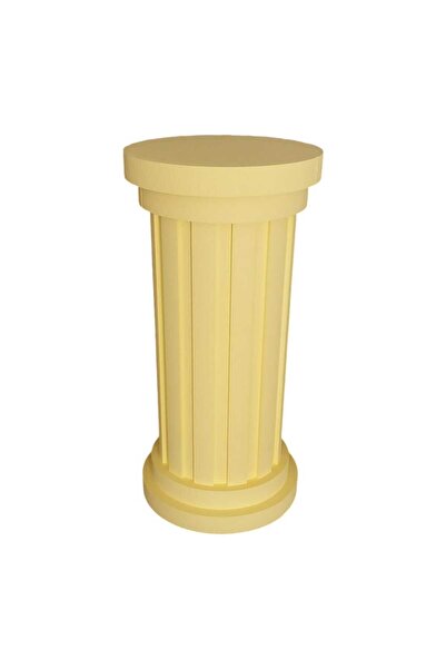 StraforMarketim Strafor Silindir  Sütun Masa 80 cm yükseklik üst çapı 40 cm Sarı