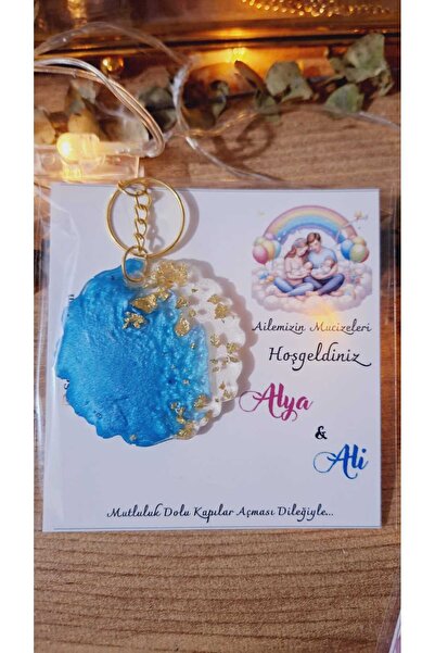 TWIN THEMED CARD KEYCHAIN 5 PIECES BABY GIFT BIRTHDAY