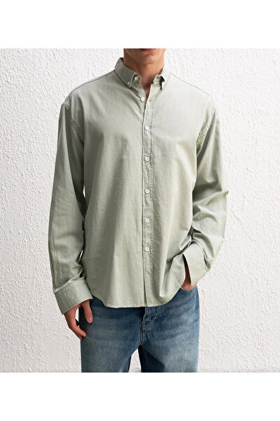 Hazhers Erkek Oversize Fresh Keten Yazlık Gömlek