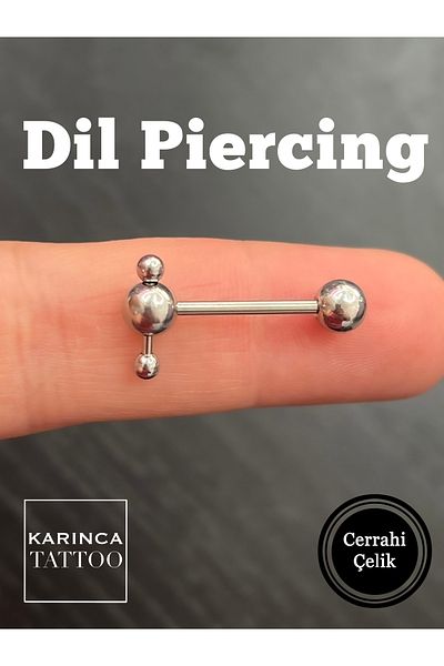 Karınca Piercing Surgical Steel Tongue Piercing - Playable Tip