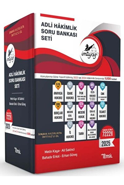 Garantör Akademi Temsil 2025 Baskı İMTİYAZ Adli Hakimlik Soru Bankası Modüler...