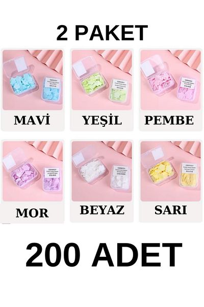 Amentes Pack of 2 200 Sheets Perfumed Melting Mini Paper Soap Student Children School Disinfectant Hand Soap