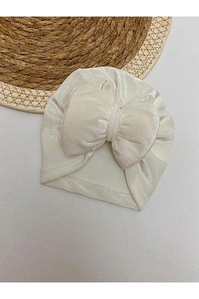 GÜNEŞ KİDS Double Layer Solid Color Baby Girl Bonnet with Bow 0-12 Months