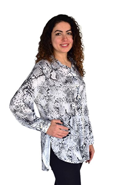 Enisse Жіноча сорочка з леопардовим принтом з шифону BGL-ST04235