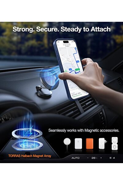 TORRAS MagSafe Case for iPhone 15 Pro Max: Mil-Grade, Slim, Frosted, Adjustable Kickstand, Purple