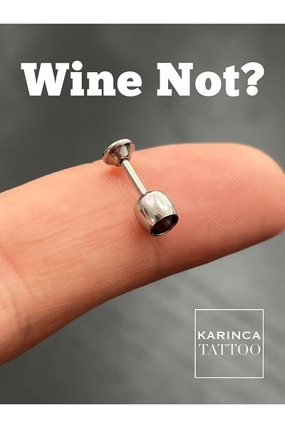 Karınca Piercing Wine Glass Wine Note Ear Flat Helix Tragus Piercing Ear Cuff