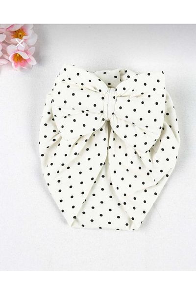 GÜNEŞ KİDS Double Layer Solid Color Baby Girl Bonnet with Bow 0-12 Months