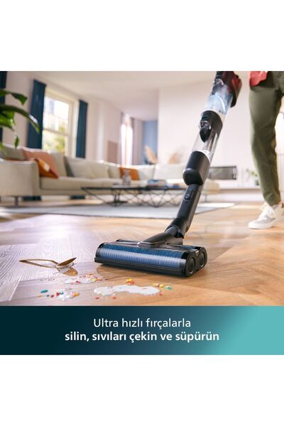 Philips Xw9383/01 Aqua Trio Şarjlı Kablosuz Dik Süpürge Onerous Lambader