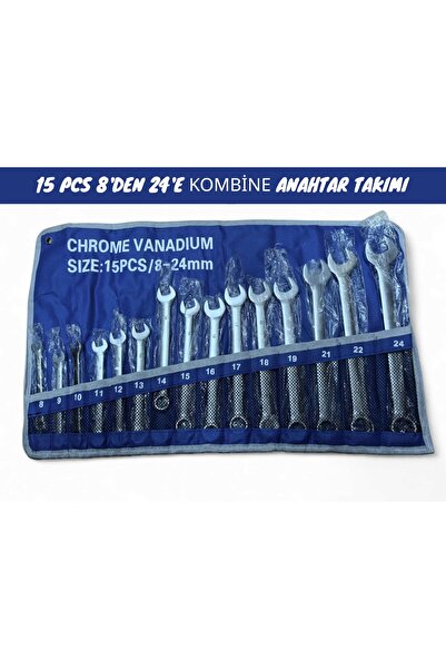 ekinler el aletleri Kombine Anahtar Takımı 8-32 mm 14 Parça (Bez Çantalı)