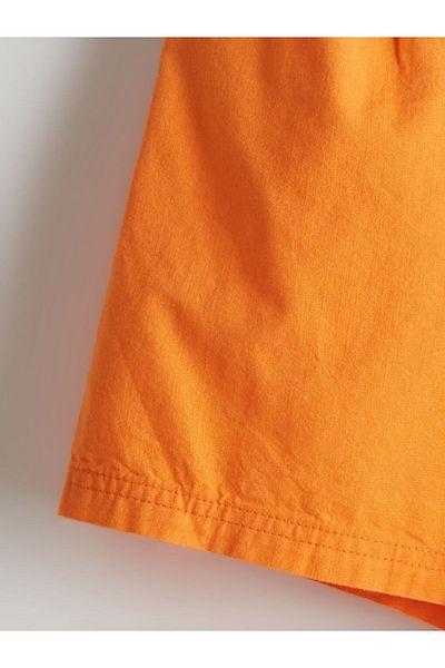 LC Waikiki Orange Girl's Shorts with Elastic Waist