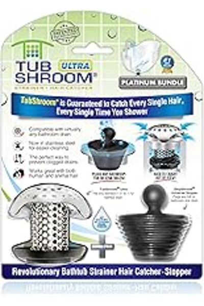 STOREMAX Tubshroom Ultra Stainless Steel Round Drain Bathroom, Shower Hair Catcher, Sink Strainer