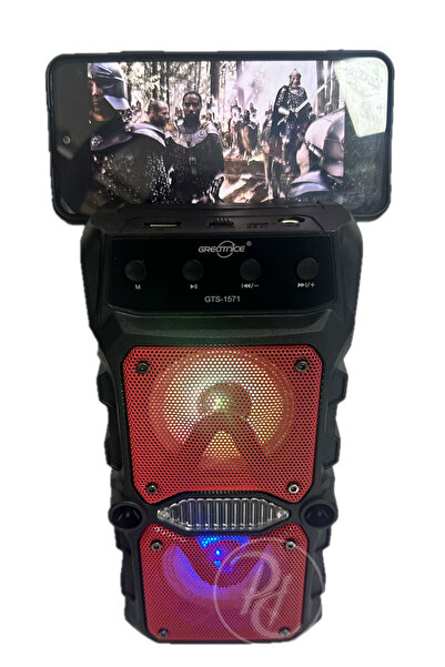 RUGGED Bluetooth Karaoke Hoparlör Taşınabilir Kablosuz Usb SubWoofer RGB Işık...