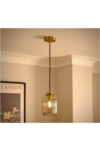 demet habek mylights Mylights Rustic Vintage Chandelier 14 cm - Honey Glass Ceiling Pendant