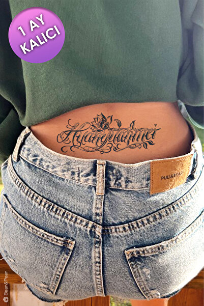 BP Tattoo 1 Ay Kalıcı Tattoo Yazı ve Çiçek Dövmesi