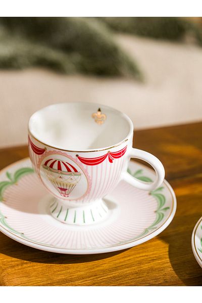 LC Waikiki Dolunaydan the Newest, the Trendiest Special Design New Collection 2-Person Porcelain Coffee Cup Set