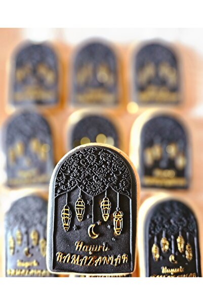 Mimosa Bakery Ramazan Özel Şeker Hamurlu Butik Kurabiye-20 Adet Siyah