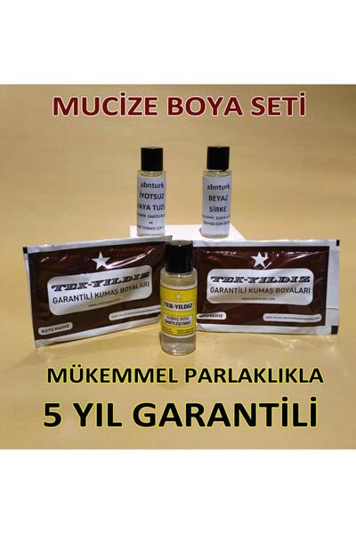 abnturk Koyu Kahve 5li Set Kumaş Boyası Sabitleyici-Kalıcı için Sirke-Parlakl...
