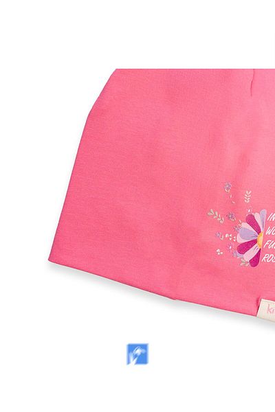 Kardelen Butik Denizli 100% Cotton Double Layer Girl's Combed Cotton Cap (4-8 Years)