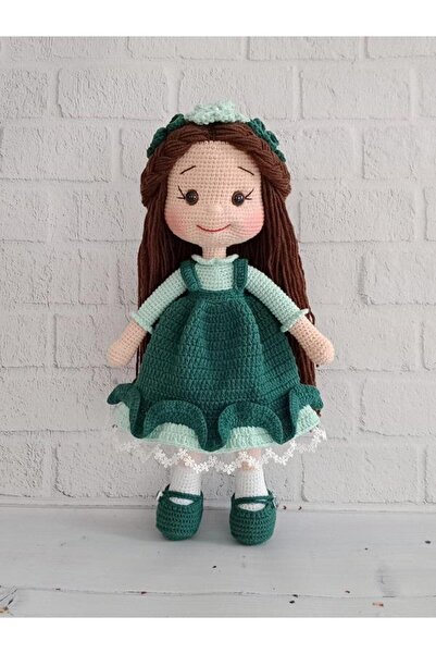 OYUNCAKPARK Zümrüt Yeşili Merve Bebek Amigurumi Organik Oyuncak