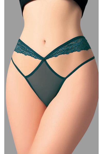 Cooqpoo Verde S/M - L/XL Chiloți de damă cu talie cu model cu sfoară împletită pe spate