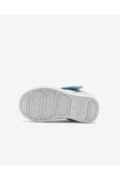 SKECHERS TWİ-LİTES - TWİNKLE PETS Küçük Kız Çocuk Yeşil Işıklı Spor Ayakkabı 314127N MTMT