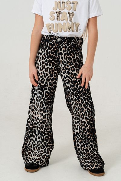 GİYİCEM TEKSTİL Leopard Motifle 2561 Model Child's Trousers