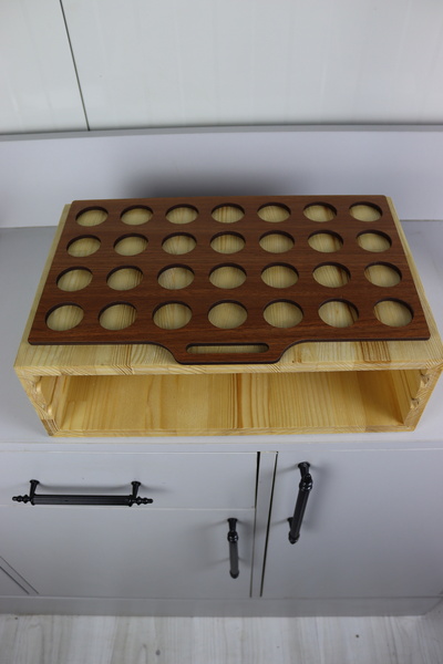 Assa Wood Kapsül Kahve Standı - Kapsül Tutucu -tchibo Cafissimo Kapsül Kahve Uyumlu- 56 Adet Kapasiteli