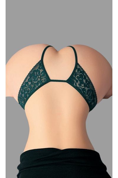 Cooqpoo Green S/M - L/Xl Size Front Flower Lace Back 2 Drawstring Women Panties
