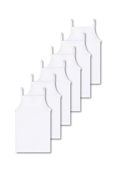GizaKids Set de 6 lenjerie de corp pentru fete din bumbac pieptănat din lycra din bumbac 95%