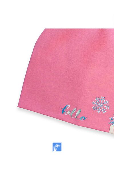 Kardelen Butik Denizli 100% Cotton Double Layer Girl's Combed Cotton Cap (4-8 Years)