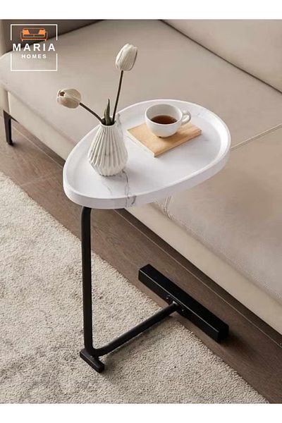 MARIA HOMES C- Shaped Sturdy Nordic Style Coffee Table Sofa Side Table End Table For Living Room