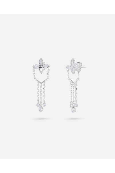 MEKS JEWELS Gümüş Yonca Küpe