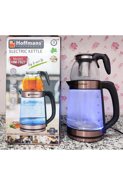 Home Hosfman S -13 German Quality Electric Saving Hoffmans Glass Kettle and Kettle