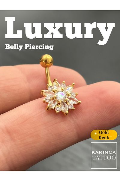 Karınca Piercing Elite Luxury Diamond Jewelled Belly Piercing