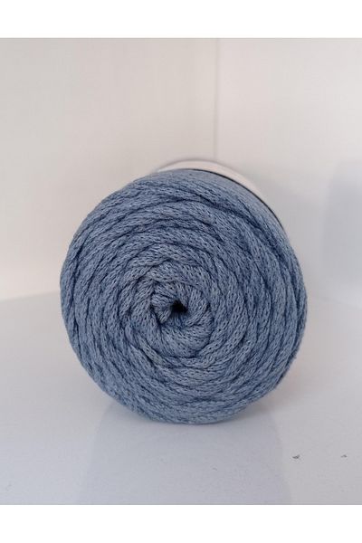 rüya hobi Βαμβακερό νήμα μακραμέ 3mm - Τσάντα, Supla και Runner, Denim Jeans Blue 235