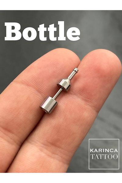 Karınca Piercing Wine Bottle Wine Motif Helix Flat Conch Ear Cuff Ear Piercing