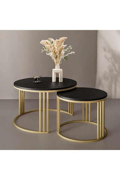 EDMONDA EV AKSESUAR BELLA GOLD İKİLİ ORTA SEHPA