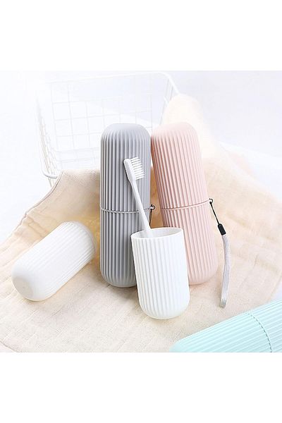 Myend Gray 1Pcs Multipurpose Travel Size Toothbrush, Makeup Brush, Glasses, Shaver Carrying Box