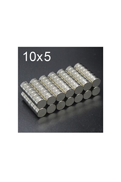 Dünya Magnet 50 adet 10x5 Yuvarlak Neodyum Mıknatıs Magnet Çap: 1 cm - kalınlık 5 mm